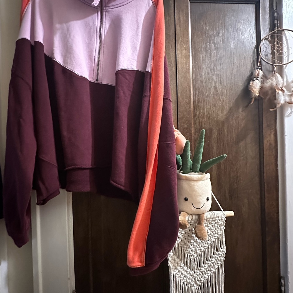 NWT Free People size XL half zip sweatshirt